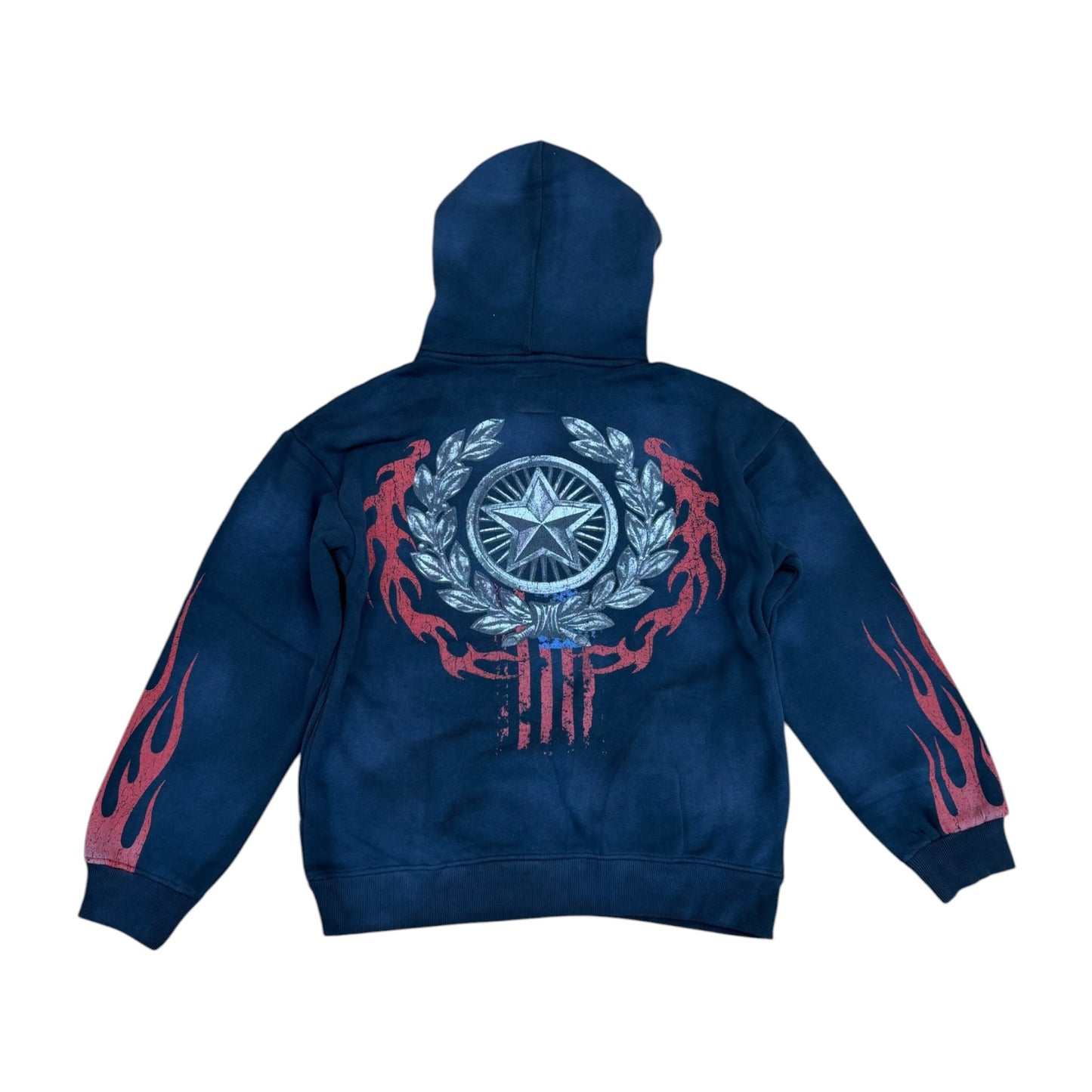 WH-F2675 - Valor Washed Graphic Pullover Fleece Hoodie