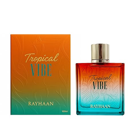 Rayhaan Tropical Vibe – Spray Long-Lasting Fragrance, 3.4 Oz EDP (Unisex)