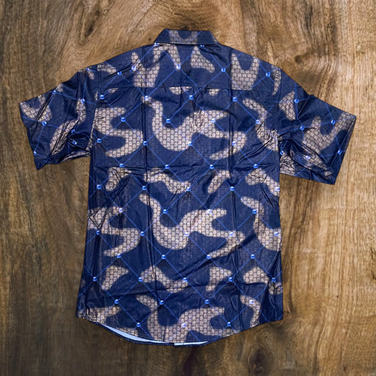 RL2249 - L/S MENS Pearl Diamond Pattern with Satin Digital Print