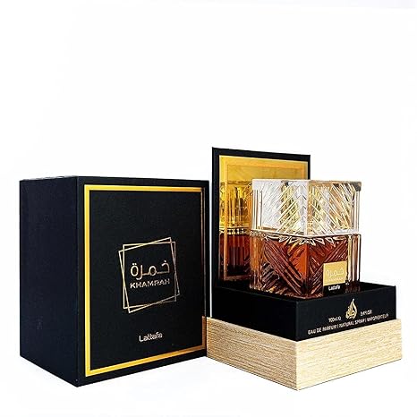 Lattafa Khamrah for Unisex Eau de Parfum Spray, 3.4 Ounce / 100 ml