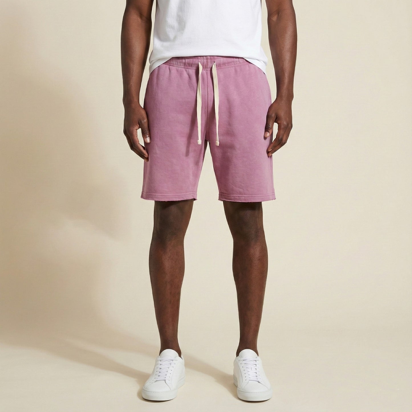 S534 - Faded French Terry Regular-Fit Shorts