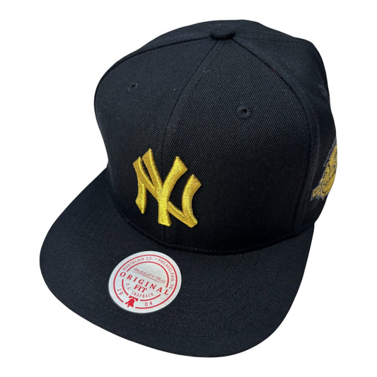 HS17986 - New York Yankees Black/Gold OS FASHION Snapback