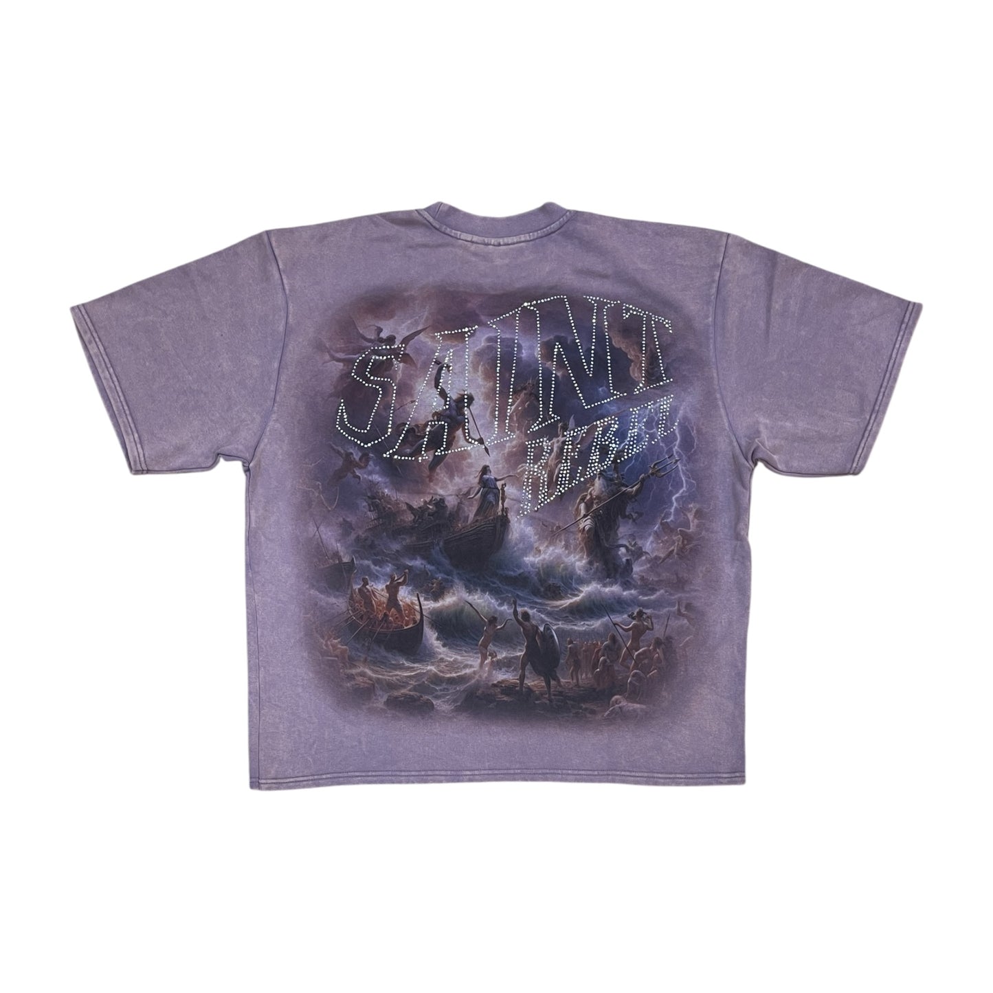 WH-610-11178 - Sinister with Rhinestones n Studs Cropped Graphic T-Shirt