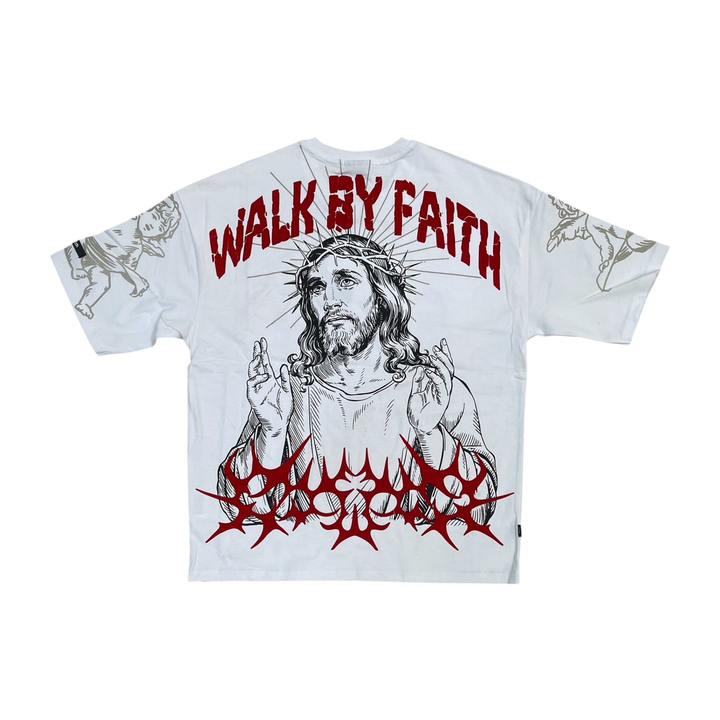WH-SW6109 - Do Not Be Afraid Boxy Graphic T-Shirt