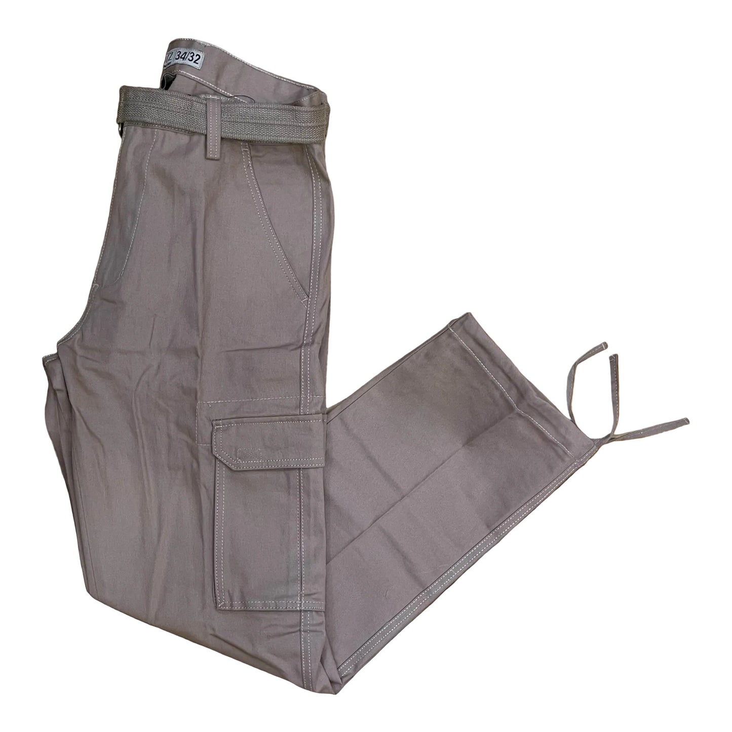 KP610X - Big Men's Basic Twill Cargo Pocket Straight-Fit Pants