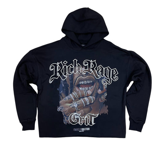 RK5481848 - RICH RAGE Cropped Fleece Hoodie