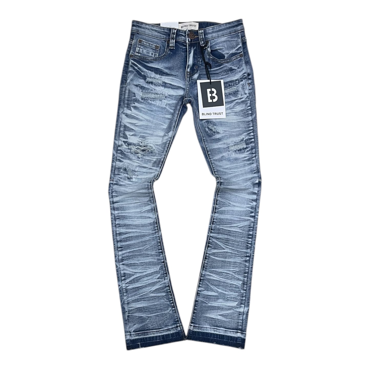 BTP25271K - Boy's/Kid's Rip & Repair Stacked Flare Jeans