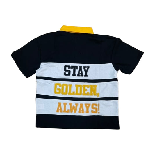 KT608 - Golden Prime Members Boxy Graphic Polo Shirt