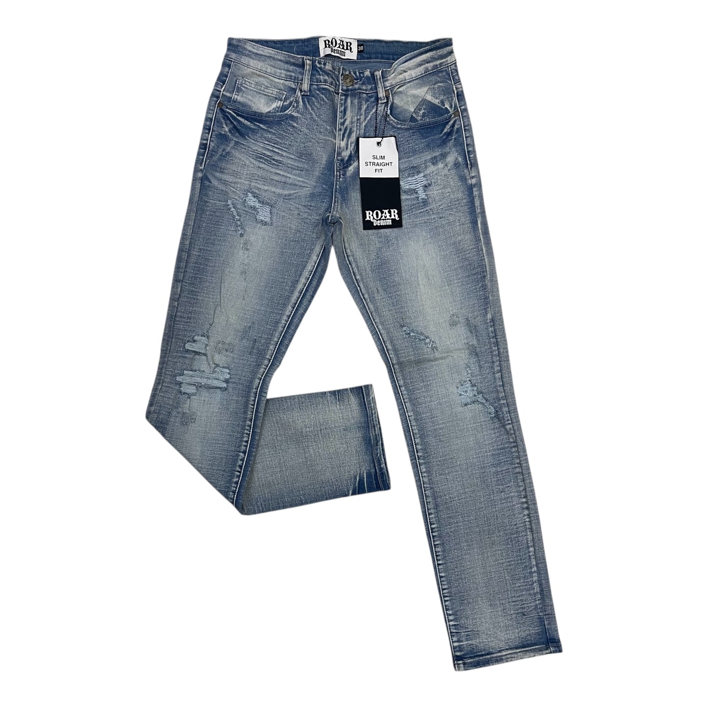 A00-43415 - Distressed Slim-Fit Stretch Jeans