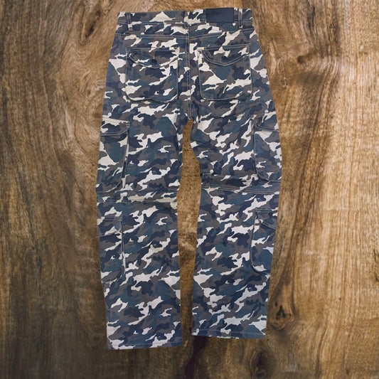 P442 - Authur Baggy Cargo Jeans (Khaki Camo)