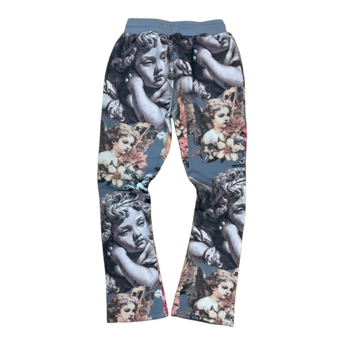 FB3615 - Angels Digital Print With Rhinestone Stacked Flared Pants