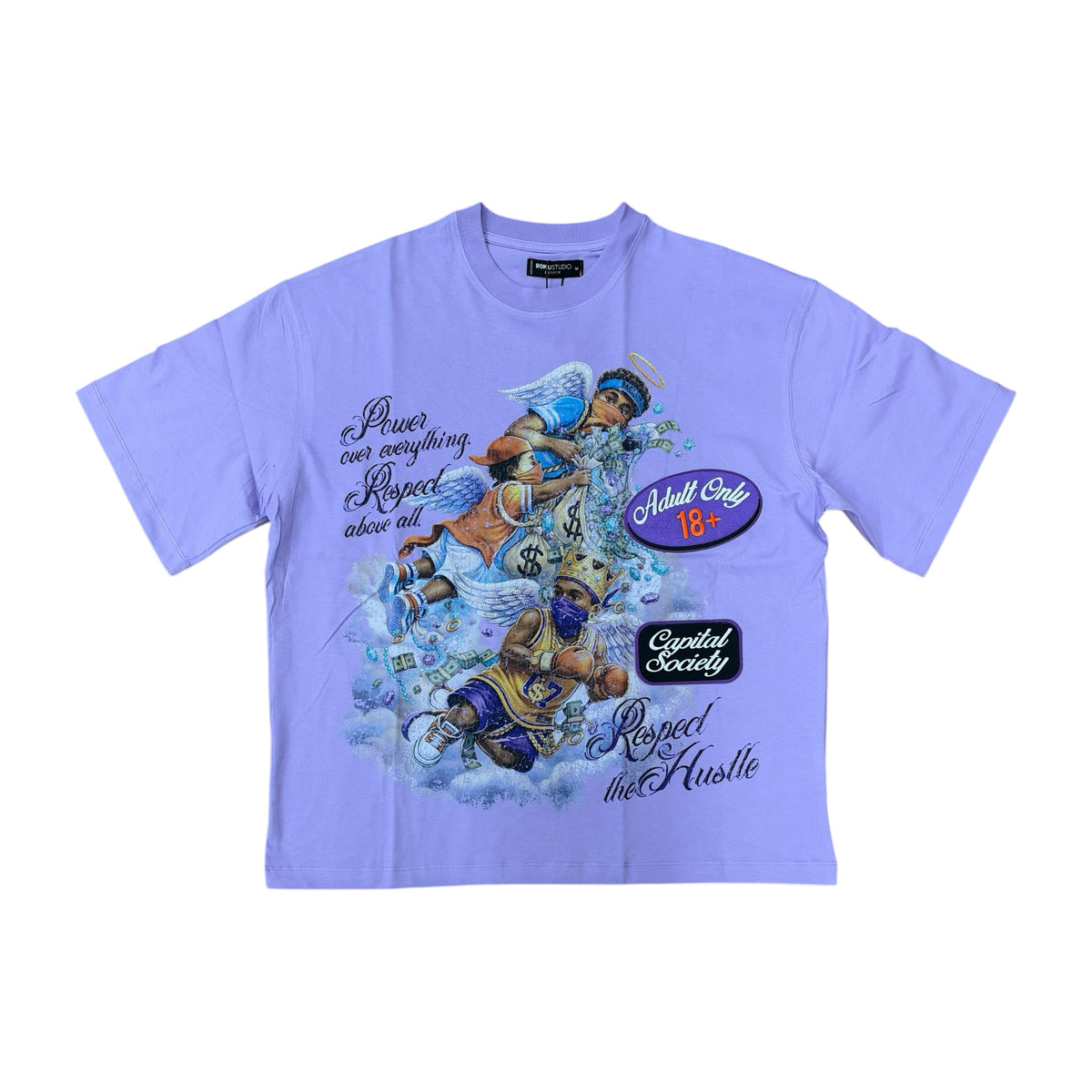 WH-RK1482192 - Blessed with Rhinestones Boxy Graphic T-Shirt