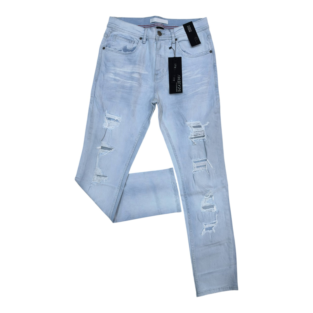 WH-P623 - Color Backing Straight Fit stretch Jeans