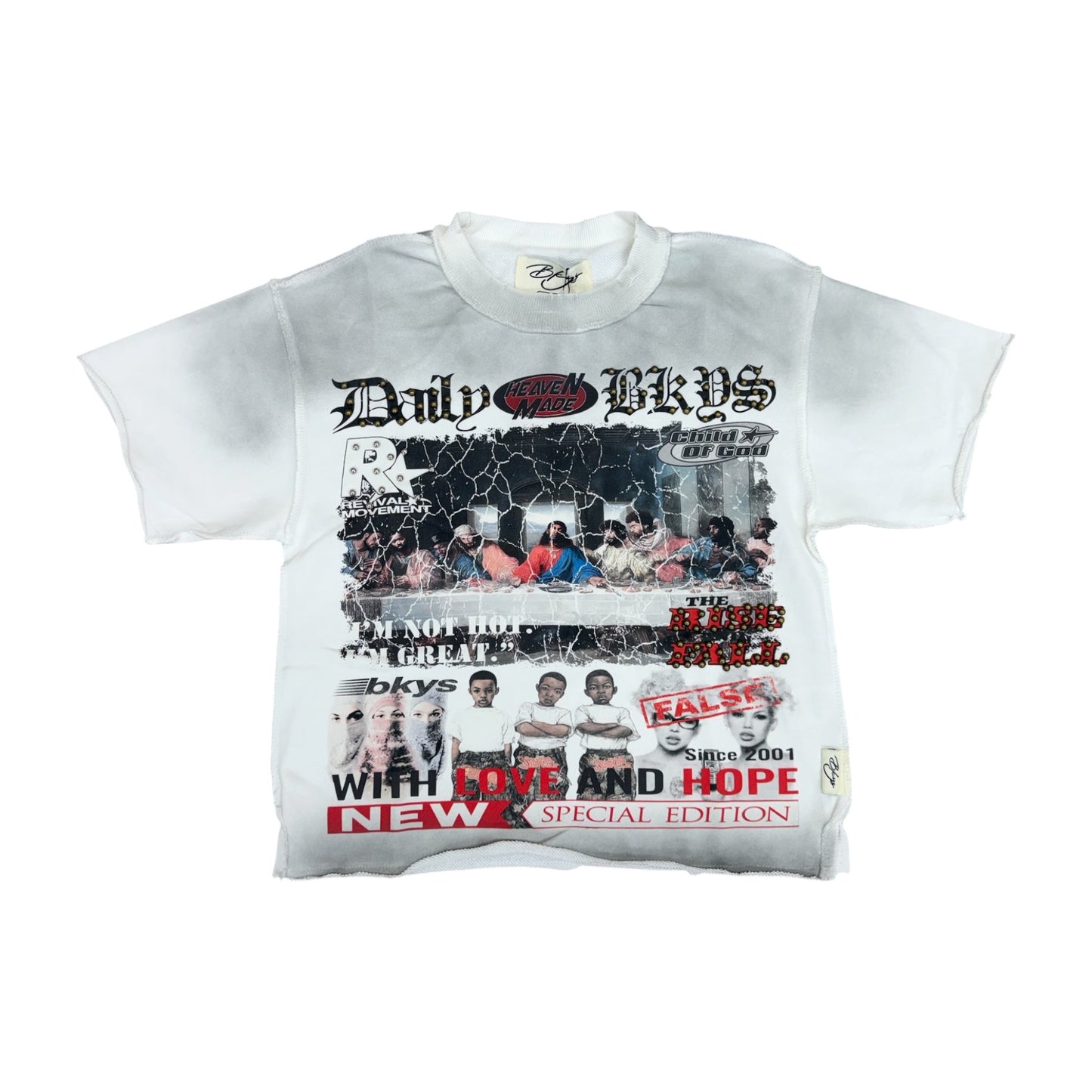 WH-T1612B - Boy's/Kid's Daily BKYS with Studs Crop T-Shirt