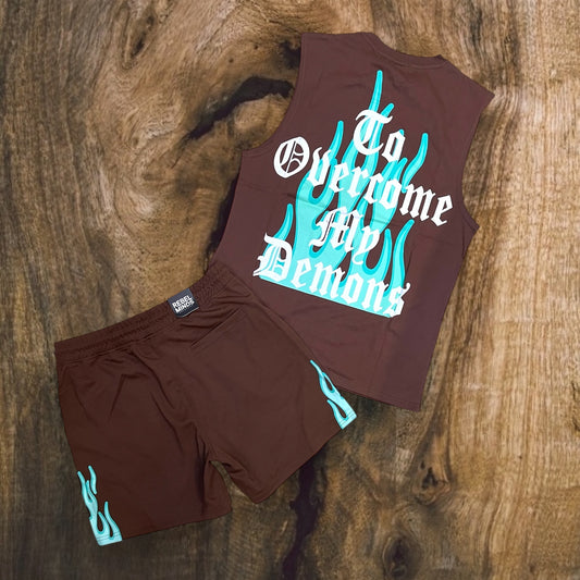 151-156 - Overcome Muscle Sleeveless Shirt, Shorts SET