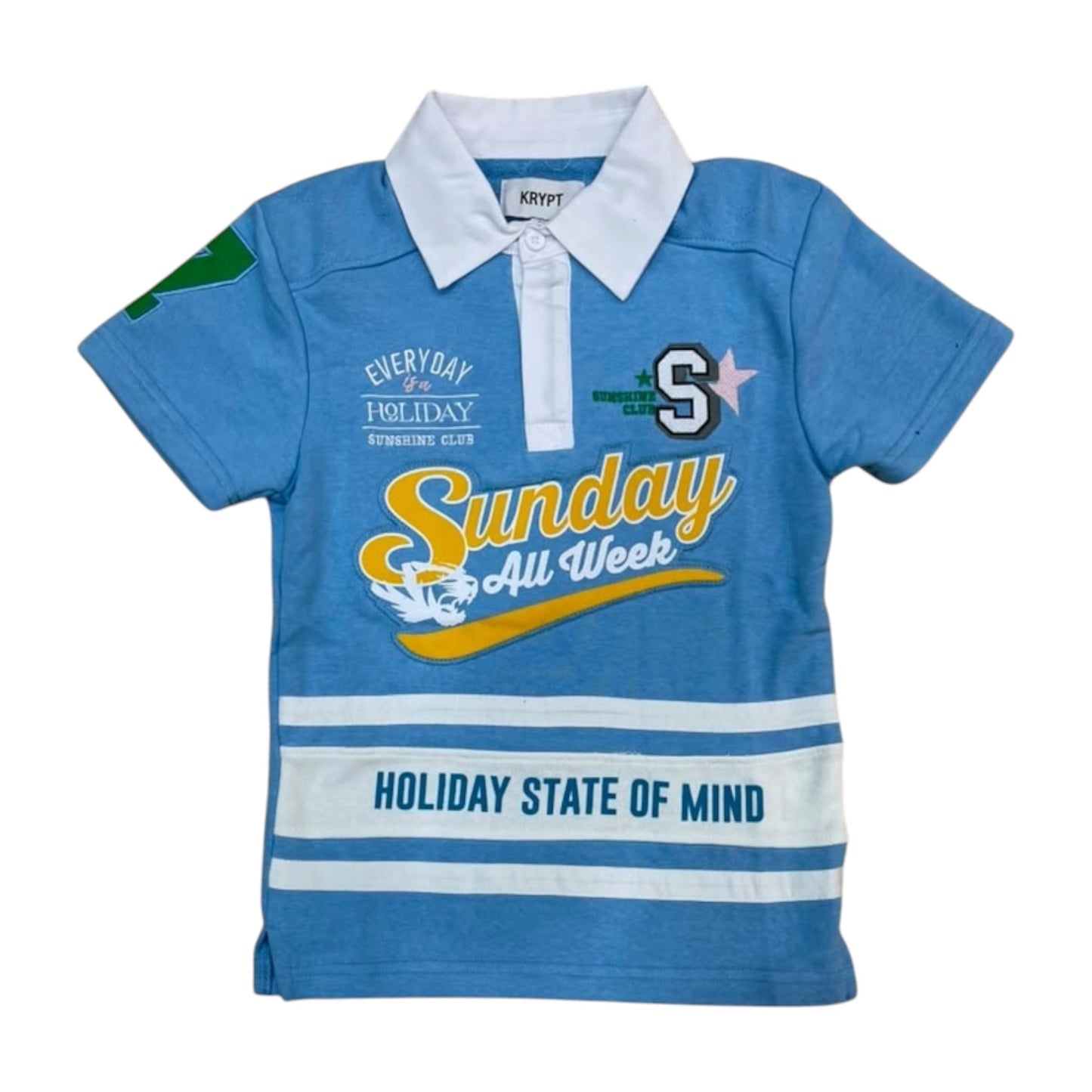 KT609K - Boy's/Kid's Sunday All Week Graphic Polo Shirt