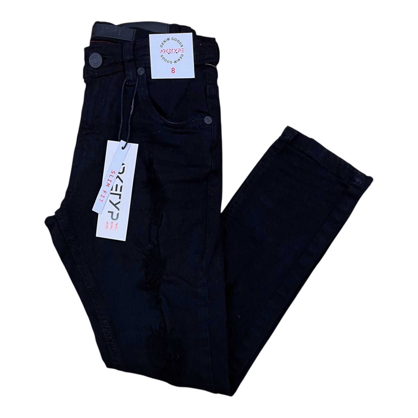 PC03K - Boy's/Kids Core Ripped Slim-Fit Stretch Jeans