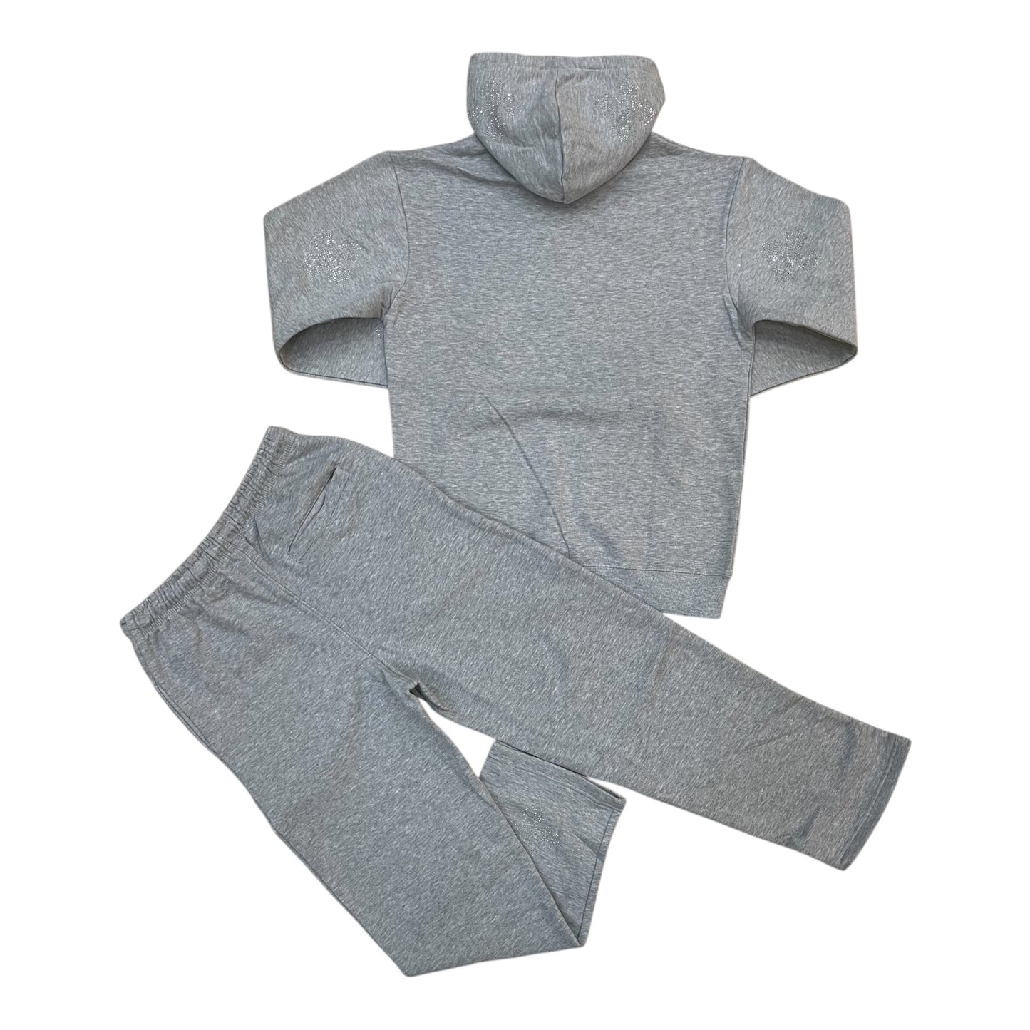 WH-FS565 - Cross Rhinestone Fleece Set w/Straight Pants