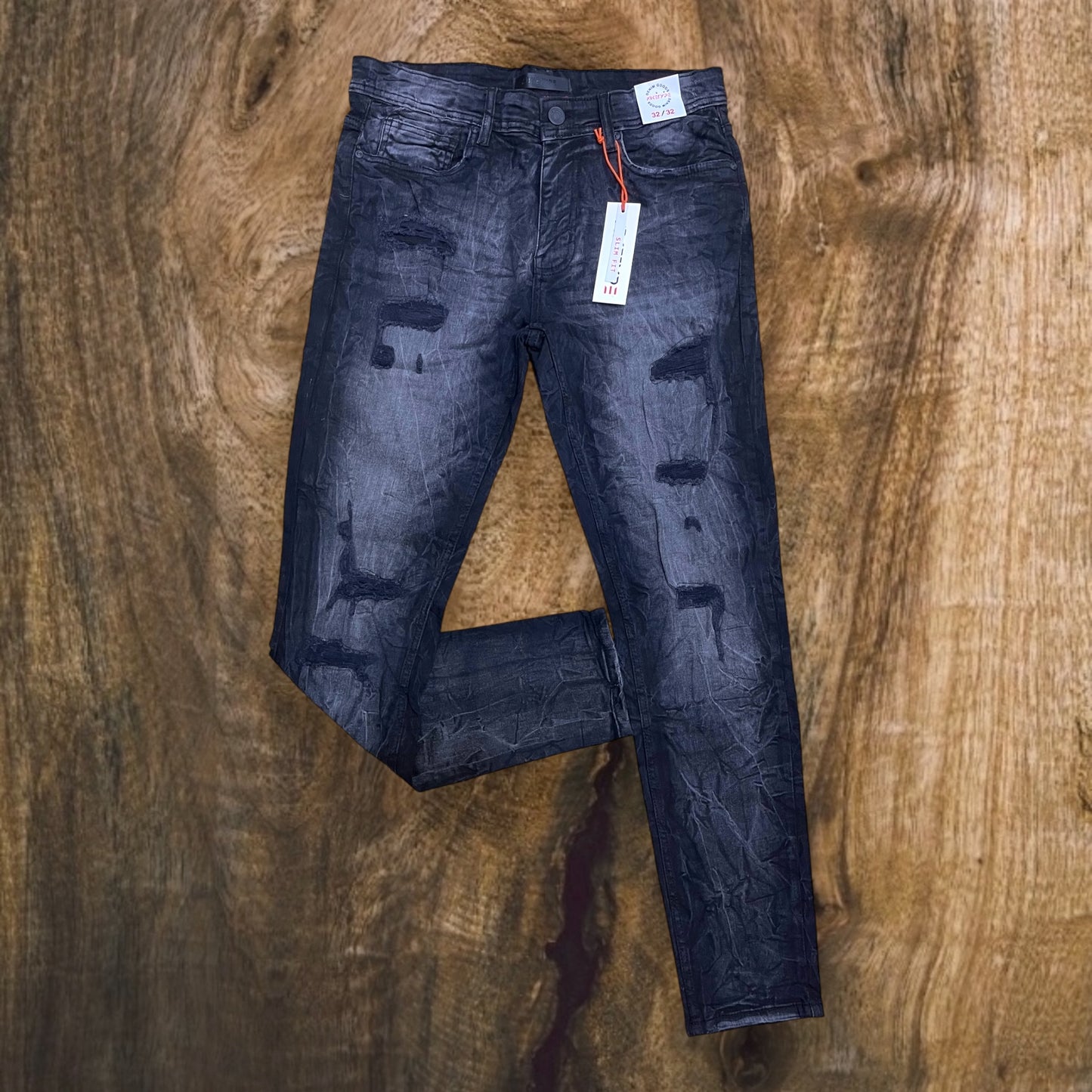 P539 - Volt Rip N Repair Slim-Fit Stretch Jeans
