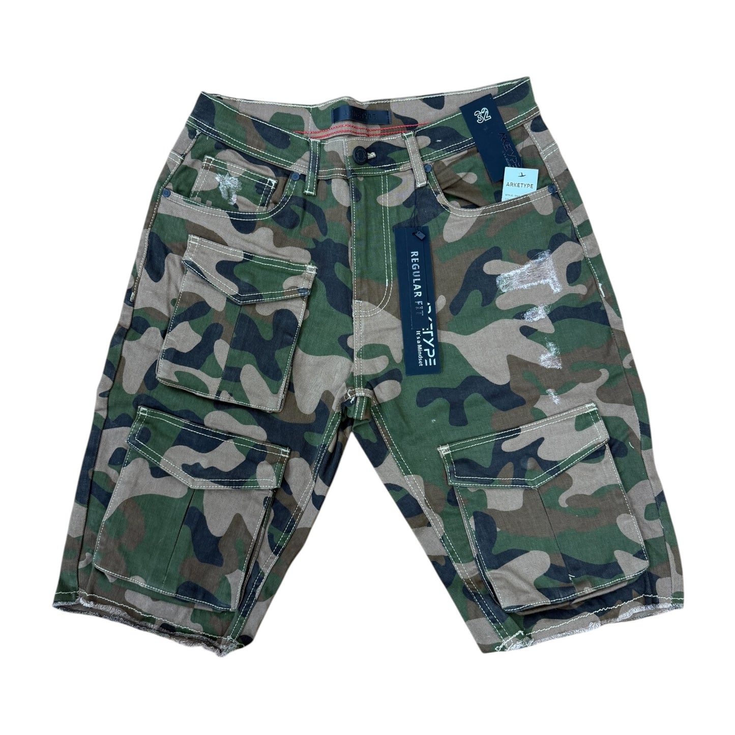 S602 - Multi Cargo Pocket Regular-Fit Stretch Shorts
