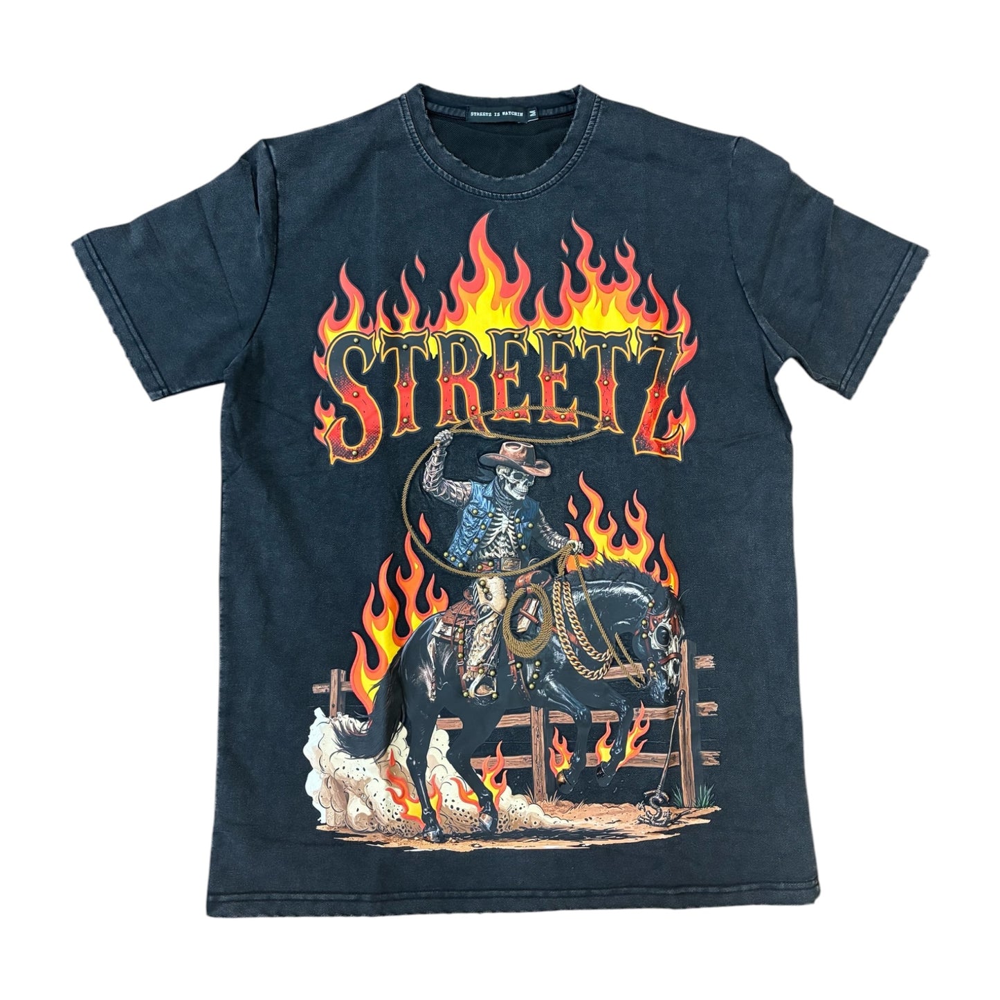 WH-SIW5304W - Streetz Rodeo Premium Washed Graphic T-Shirt