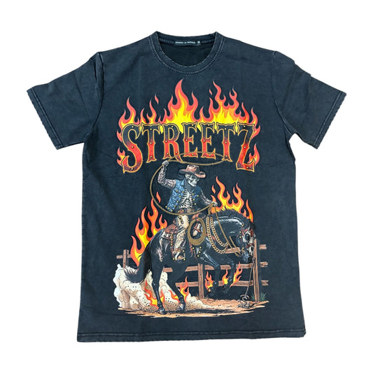 WH-SIW5304W - Streetz Rodeo Premium Washed Graphic T-Shirt