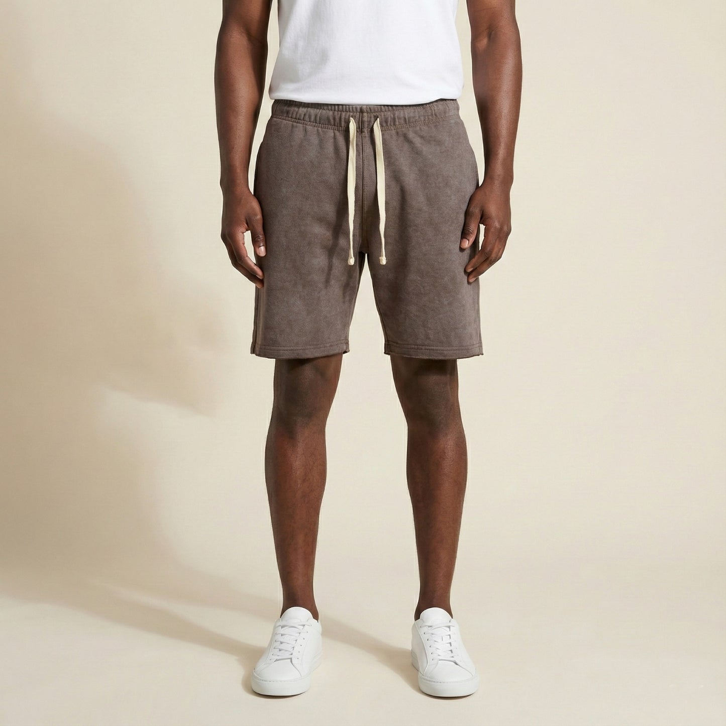 S534 - Faded French Terry Regular-Fit Shorts