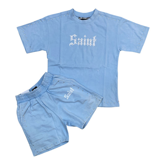 612-11835 - Boy's/Kid's Saint n Cross Studded Shorts Set