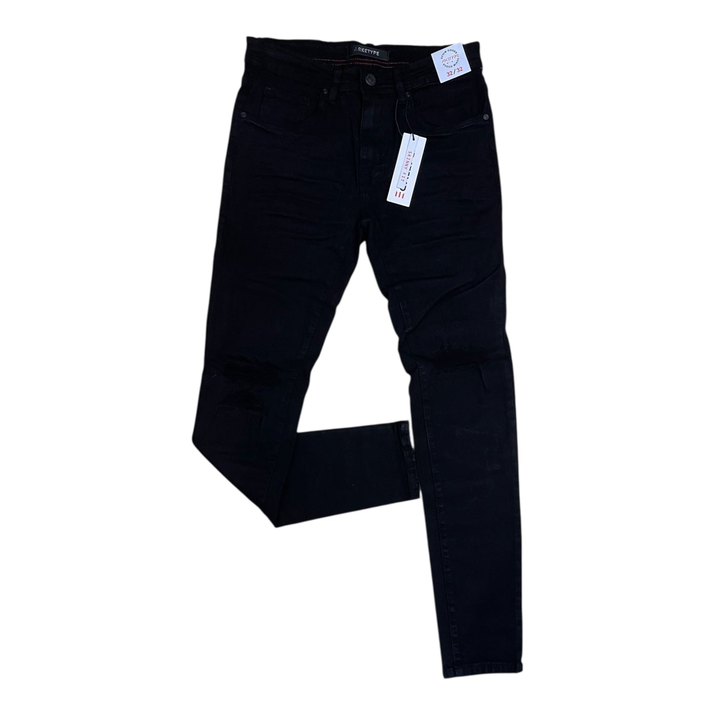 P567 - Jersey Ripped Skinny-Fit Stretch Jeans