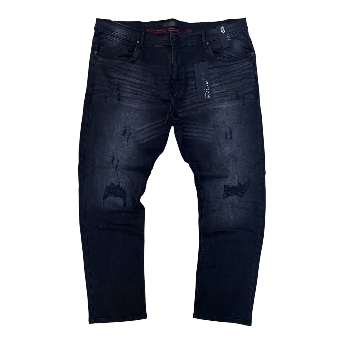 WH-P611X - Big Men's Revival Ripped Slim-Fit Stretch Jeans