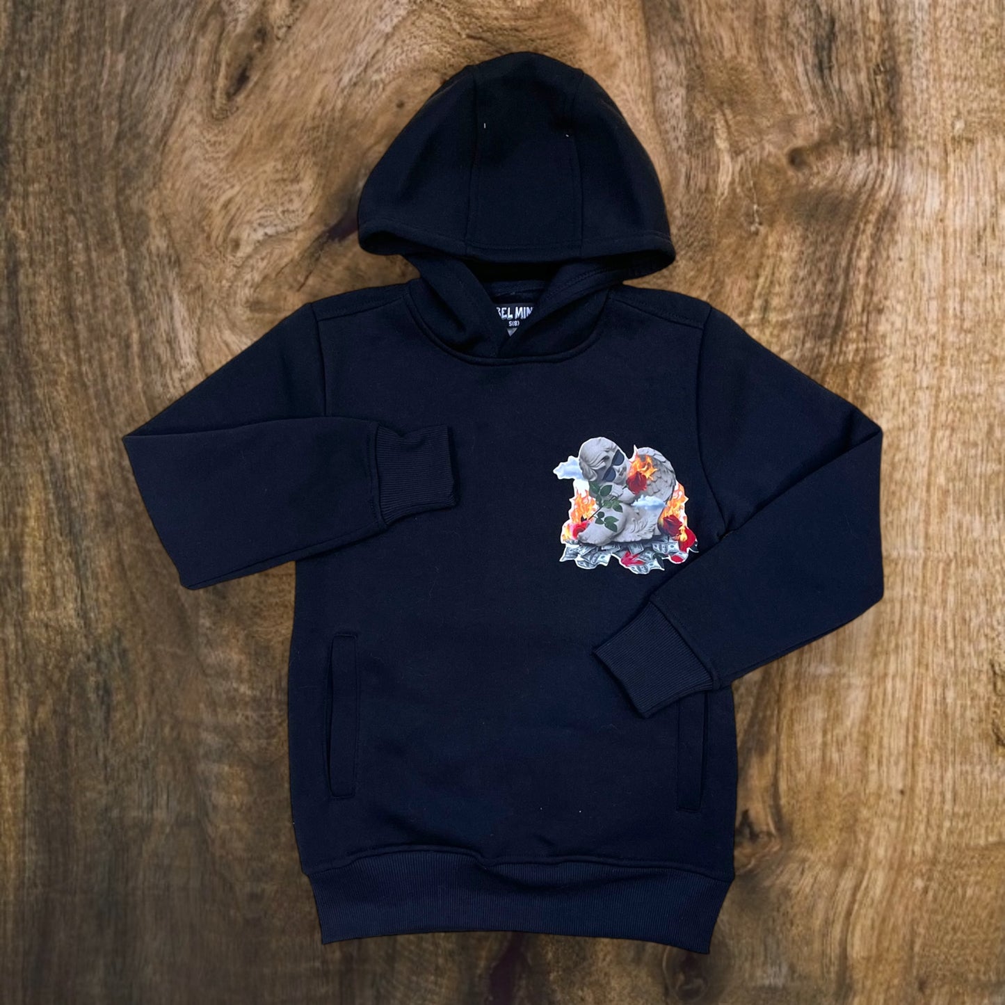 842-B334 - Boy's Blessed with the Bag Hoodie (Black)