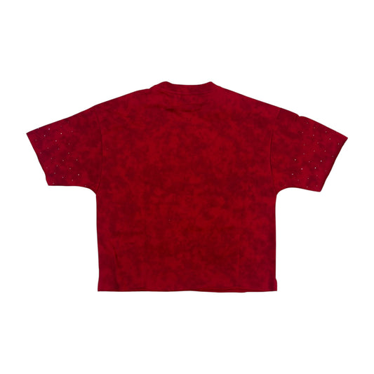 WH-T1562 - Speed Saint with Rhinestones n Studs Cropped Top T-Shirt