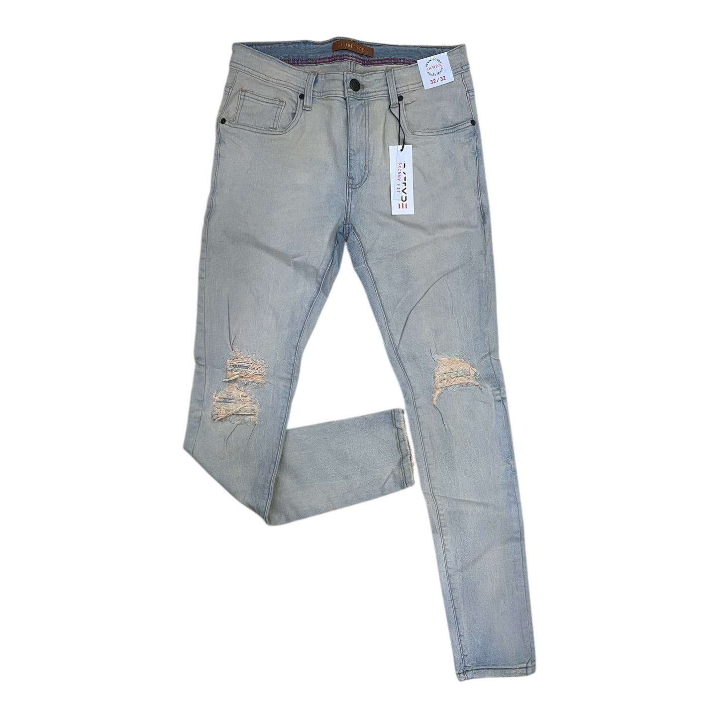 P567 - Jersey Ripped Skinny-Fit Stretch Jeans