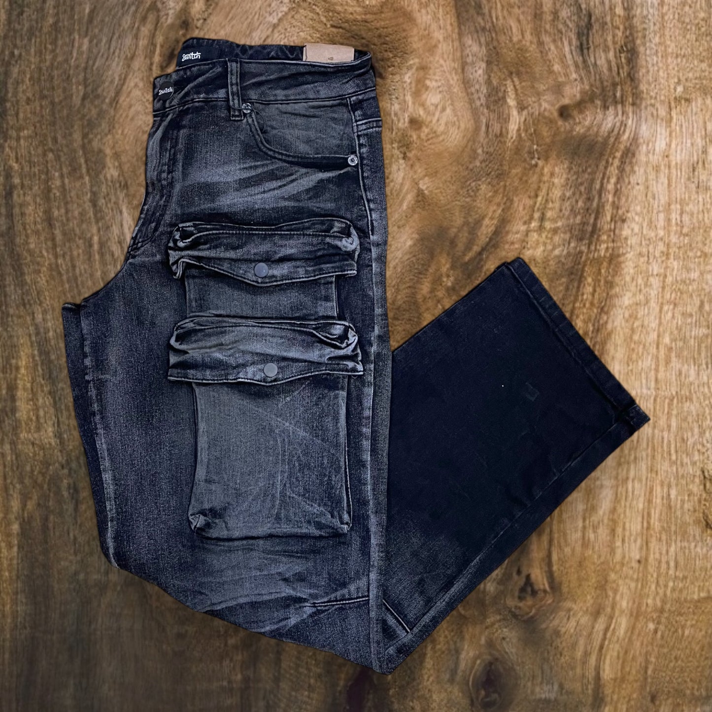 SF4690 - Cargo 3D Pocket Baggy Jeans