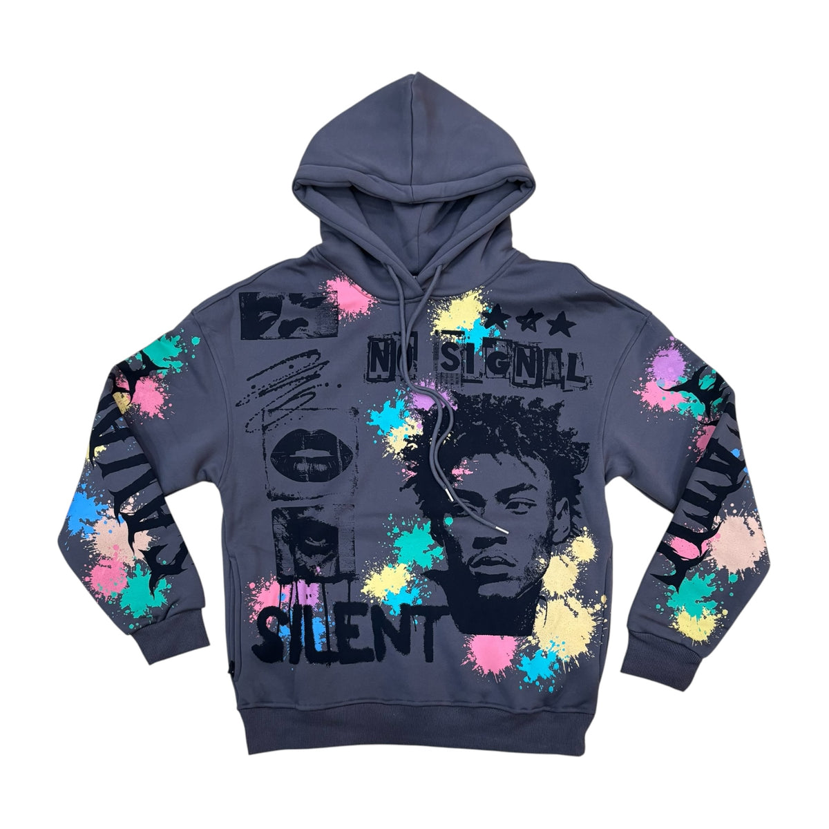 WH-SW6225 - Silent No Signal Pull Over Graphic Hoodie