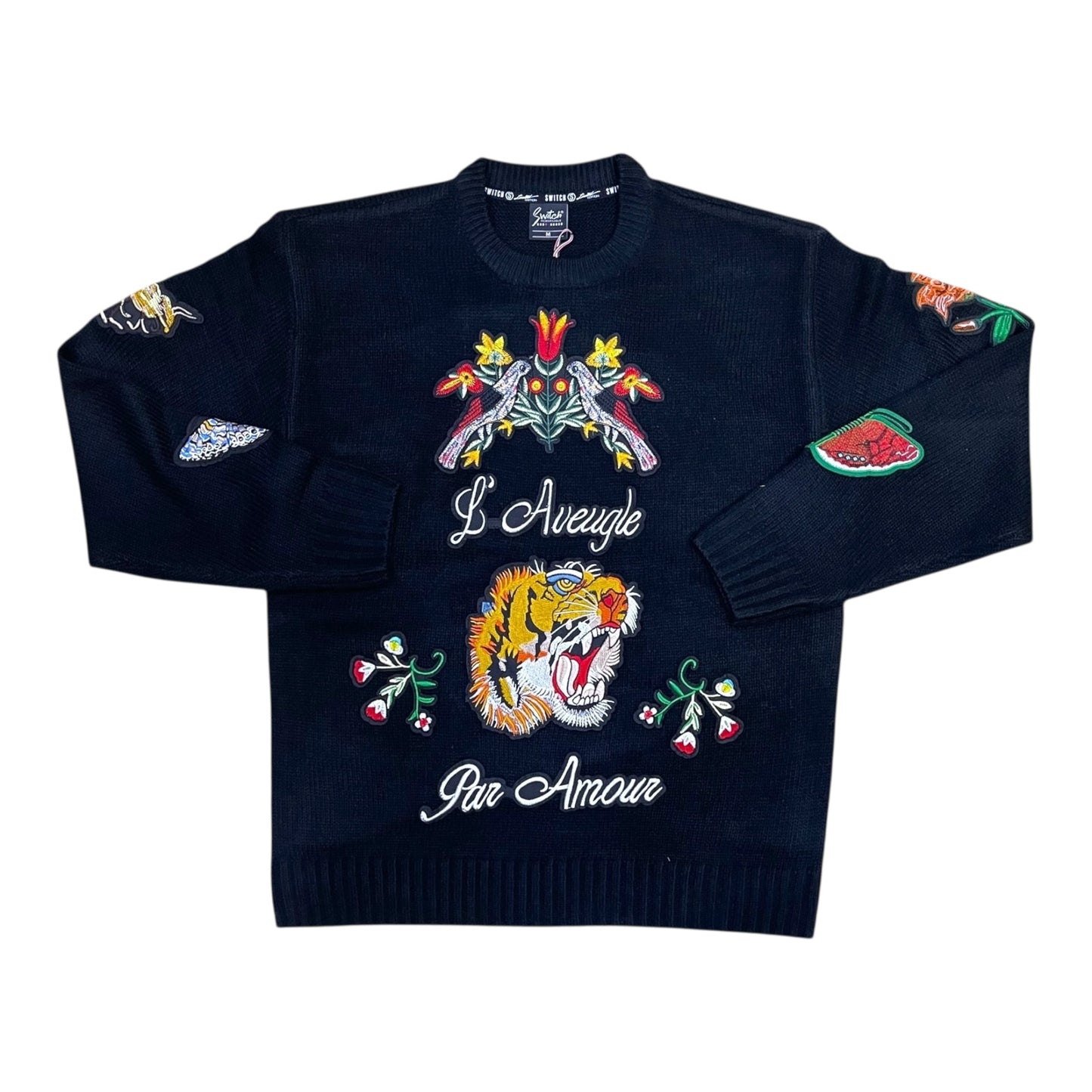 SF3276 - I Aveugle Par Amour Crewneck Sweater with Embroidery