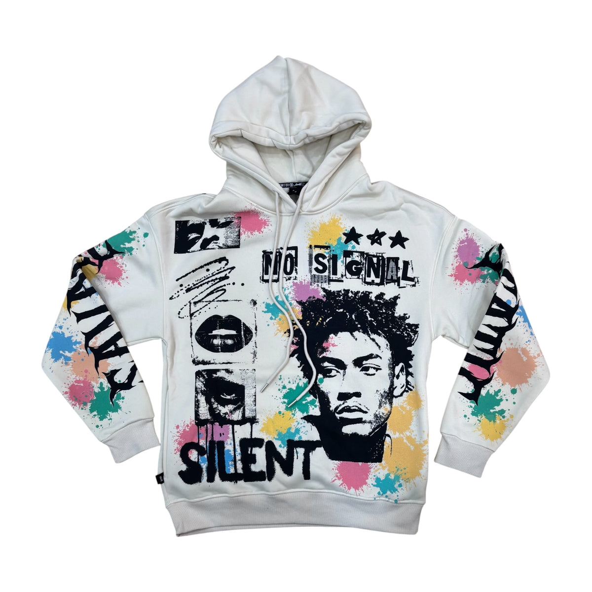 WH-SW6225 - Silent No Signal Pull Over Graphic Hoodie