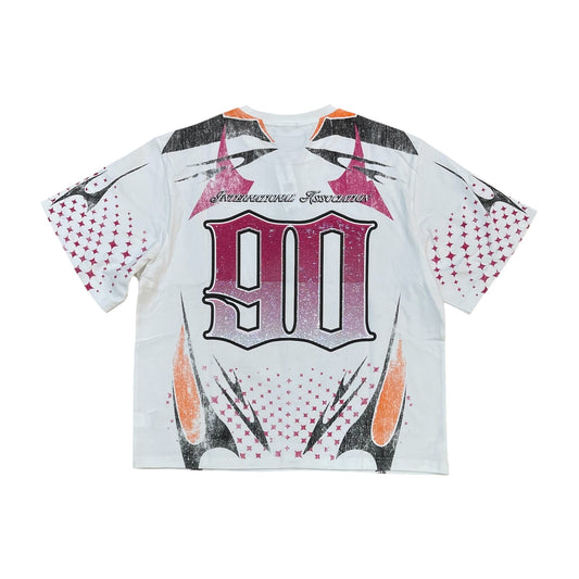 WH-KT26S551 - Republic Premium Rhinestone Boxy Graphic T-Shirt