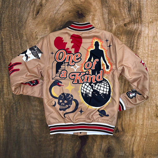 OWG-24 - One of a Kind Varsity Jacket (Khaki)