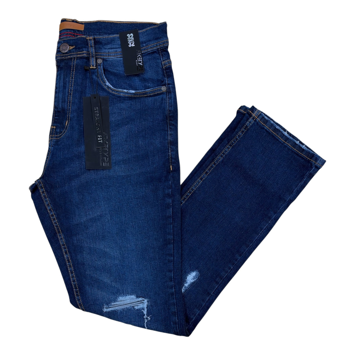 WH-P629 - Dallas Ripped Straight Fit Stretch Jeans