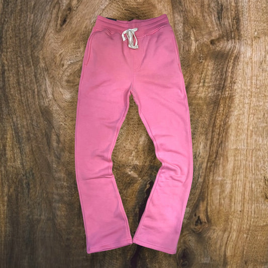 100-475 - Stacked Fleece Pants (Dusty Pink)