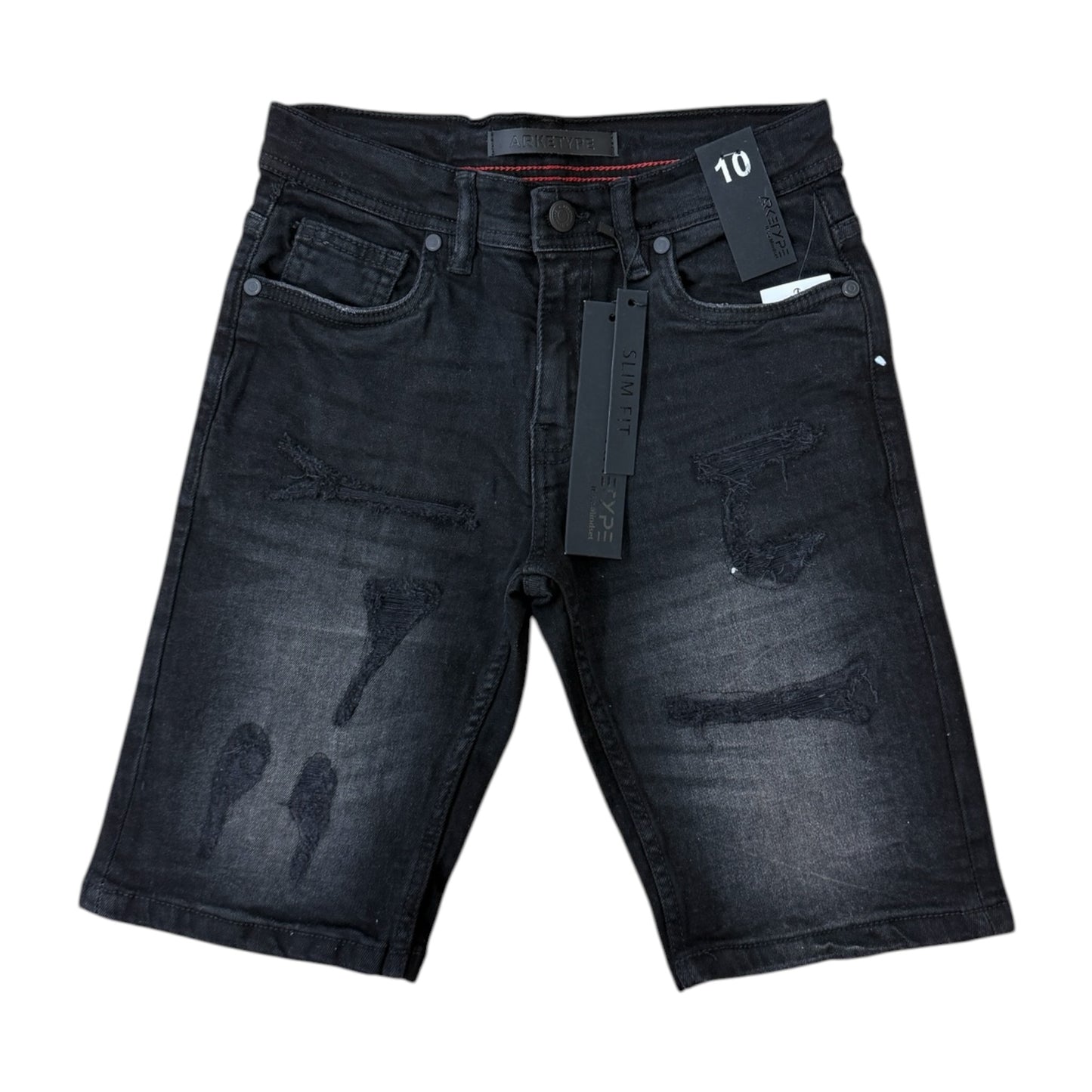 SC01K - Boy's/Kids Core Ripped Urban Slim-Fit Stretch Shorts