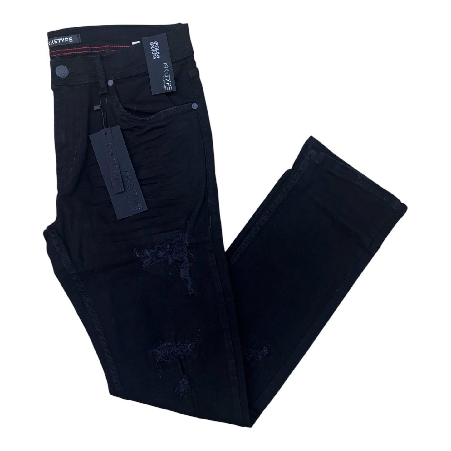 WH-P609 - Watson Ripped Slim Straight-Fit Stretch Jeans