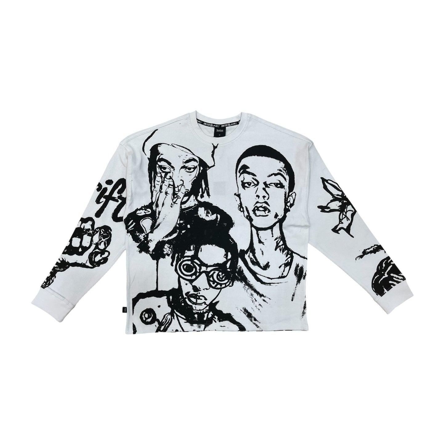 WH-SW6054 - Raw Form Drift Graphic Crew Neck Long Sleeve T-Shirt