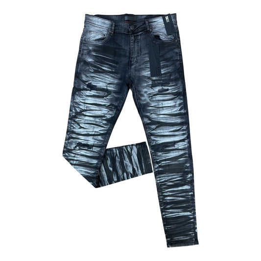 WH-P622 - Crinkle Ripped Slim-Fit Stretch Jeans