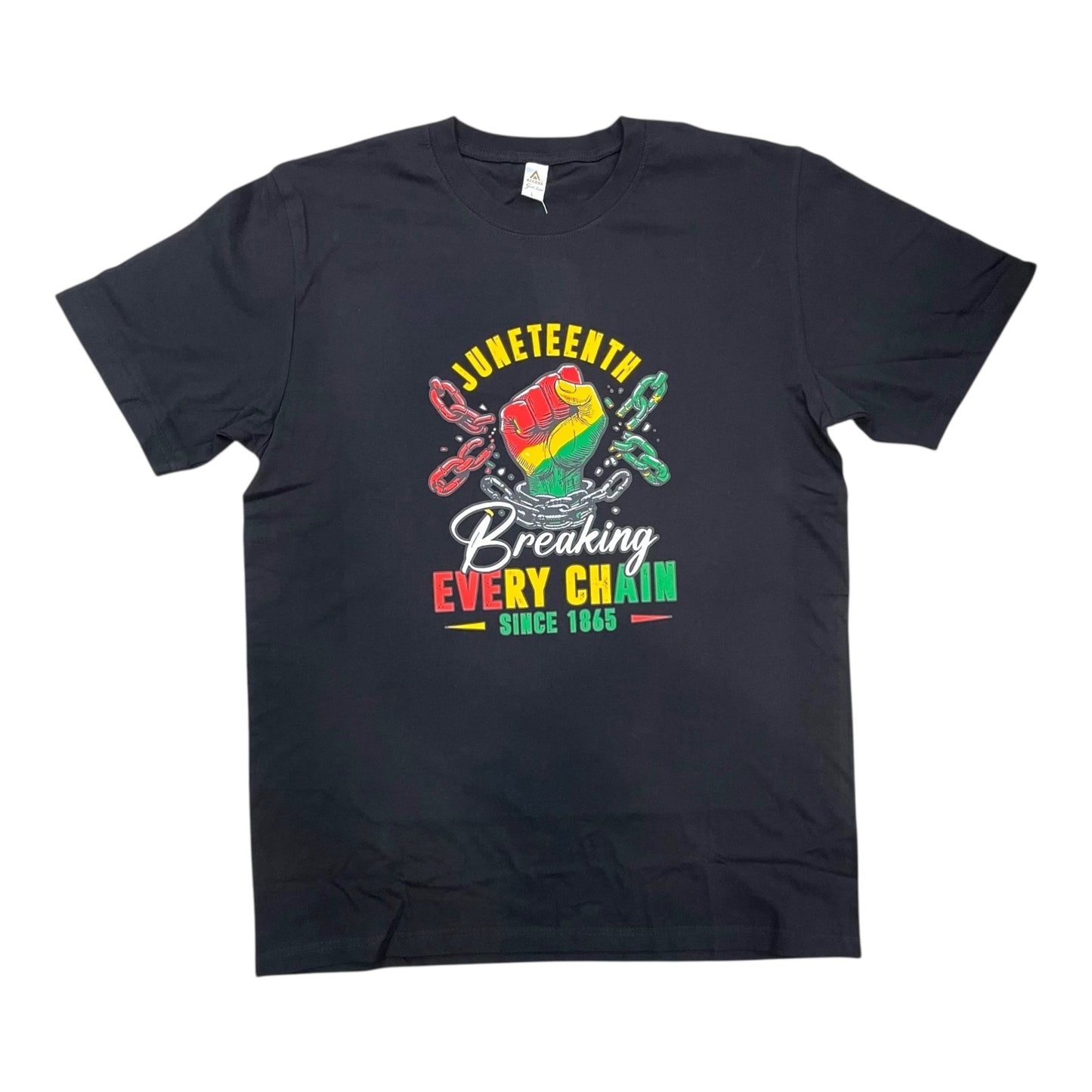 JC061925 - Juneteenth "Breaking Every Chain Since 1865" Regular-Fit Graphic T-Shirt