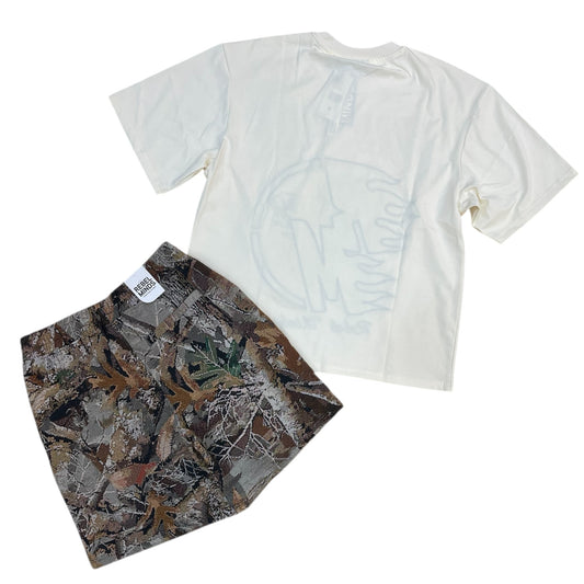 610-11111 - Paradise Tapestry with Boxy Cropped Shirt, Shorts SET