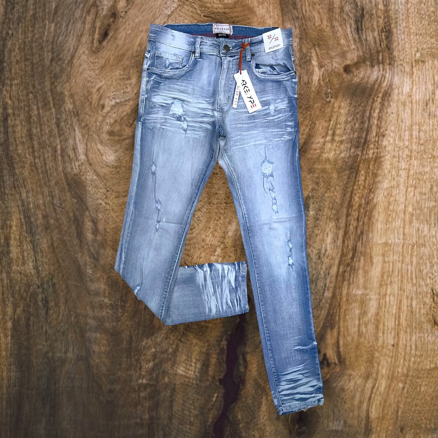 JP435 - Super-C Slim-Fit Stretch Jeans (Ice Blue)