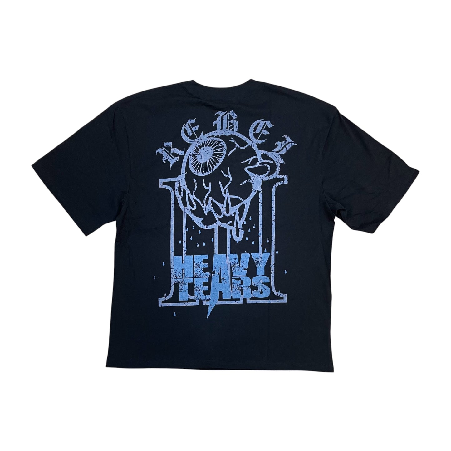 610-11119 - Heavy Tears Rhinestone Boxy Graphic T-Shirt