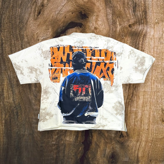 T1360 - Dangerous with Rhinestones Cropped Top T-Shirt